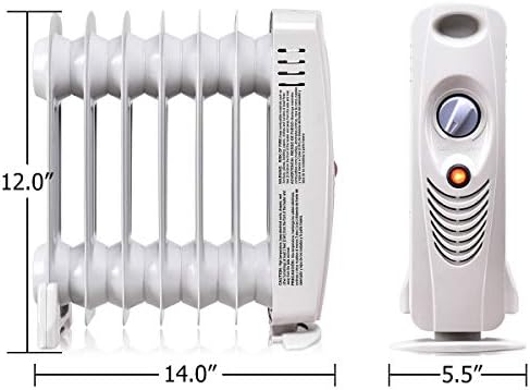 Tangkula 700W Oil-Filled Space Heater with Adjustable Thermostat