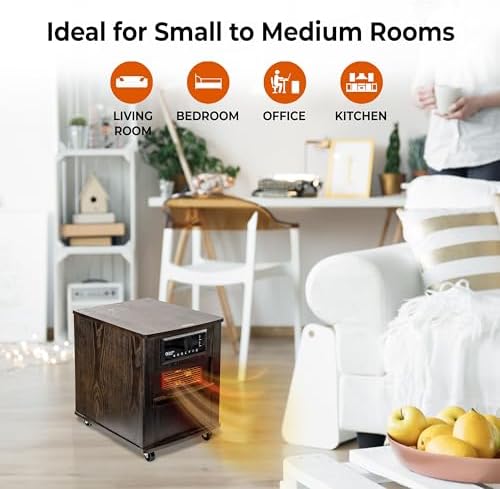 Comfort Zone Indoor Space Heater with Remote and USB Charging