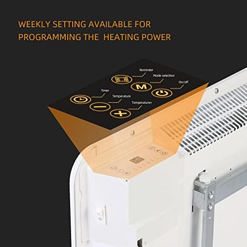 Clarfey 1000W Convection Panel Space Heater with 3 Modes and Overheat Protection 1