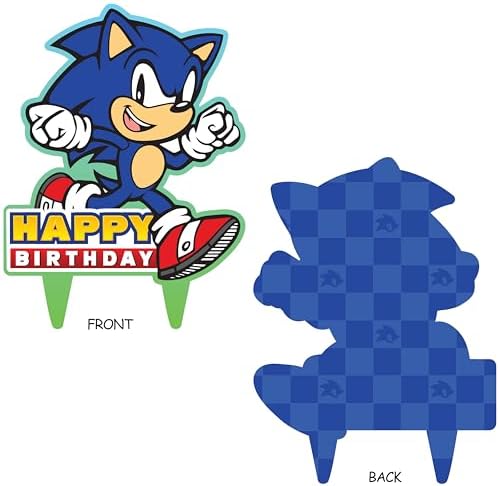 Sonic Gamer Birthday Cake Topper Set