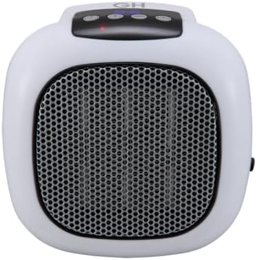 Good Housekeeping Digital Ceramic 750-Watt Space Heater with 2 Heat Settings White