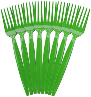 Pixel Warrior Party Plates 64 Pieces - 7 Dessert Plates Green Forks