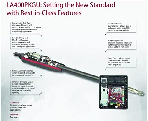 LA400PKGU Dual Swing Gate Opener Kit