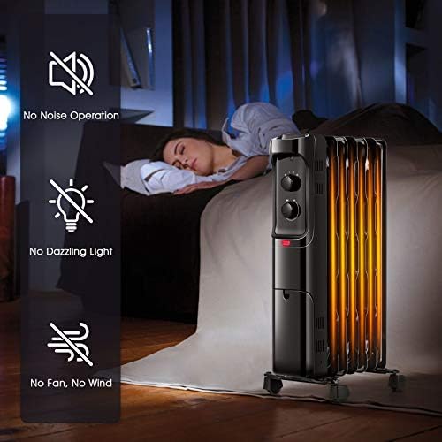 Tangkula 1500W Oil Filled Radiator Heater with 3 Settings
