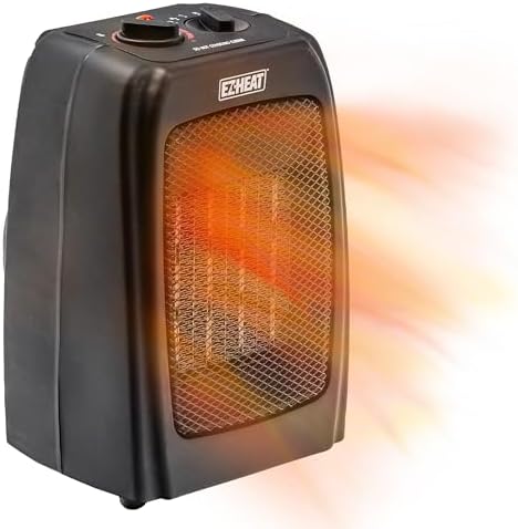 EZ-HEAT Electric Ceramic Space Heater with Thermostat and Fan