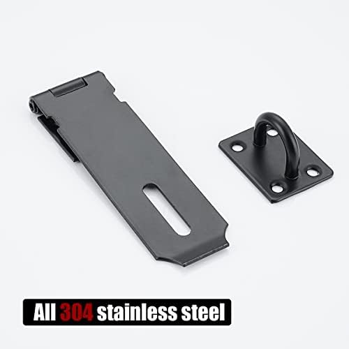 JQK Door Hasp Latch Lock DL130-PB Matte Black