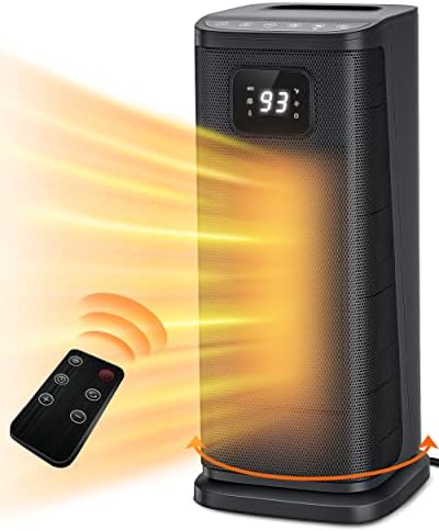 KopBeau 1500W Oscillating Space Heater with Thermostat and Remote 1