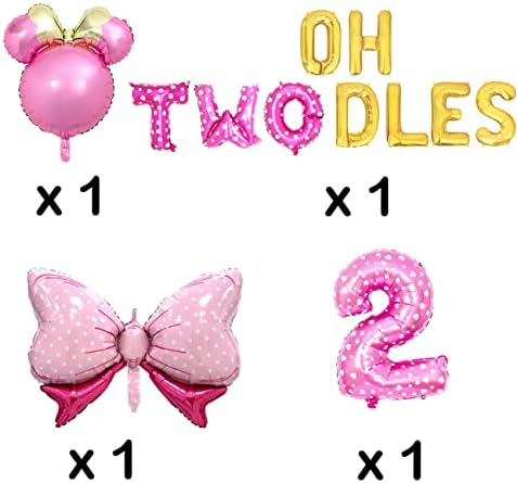 Oh Twodles Balloons 2nd Birthday Cake Topper Party Decor