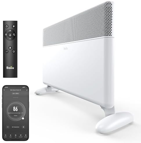 Ballu 1500W Convection Panel Space Heater with Wifi Remote Alexa Compatibility
