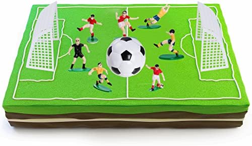 Soccer Cake Toppers Set 10 Pieces for Sport Parties