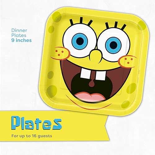 Spongebob Plates Napkins 16 Birthday Party Decor