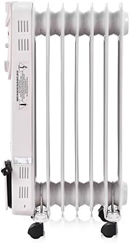 GOFLAME 1500W Oil Filled Radiator Heater with Wheels and Adjustable Thermostat