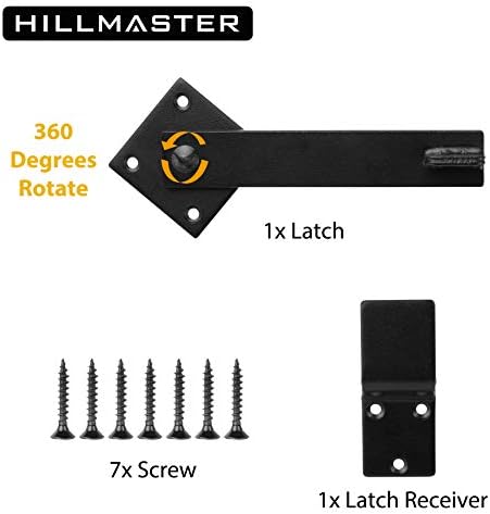 Sturdy 6 Farm Flip Gate Latch Matte Black