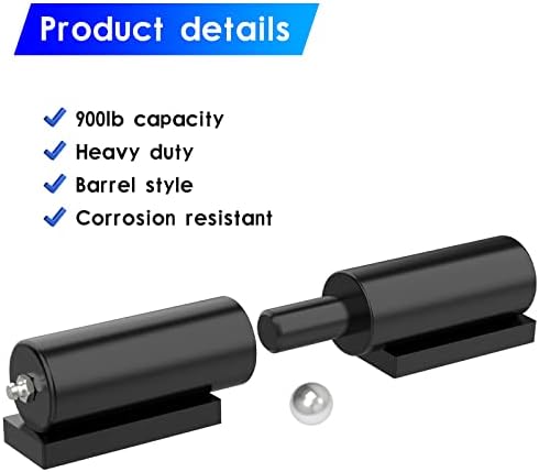 Letowe Heavy Duty Gate Hinges 7 Inches Black Iron 2 Pack Weld On