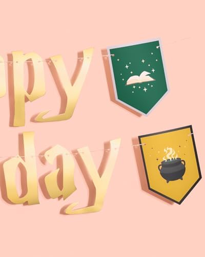 Xo Fetti Wizard Birthday Banner - Gold Foil 65 Ft