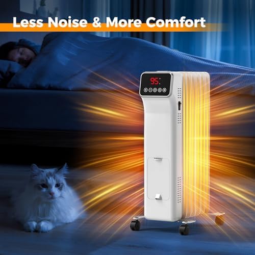 1500W Oil Filled Radiator Heater with Remote Control