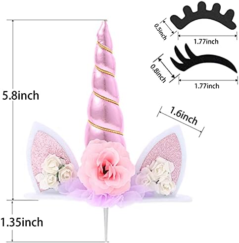Zkptops Unicorn Cake Topper Birthday Decorations Pink 58 Inch