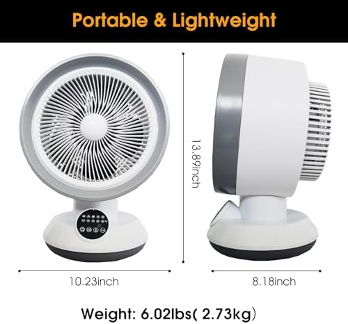 HINEIBER 2-in-1 Heater Fan Combo with Remote Control