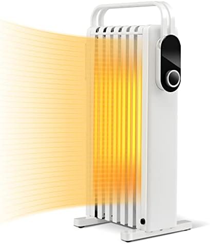 PETSITE Oil Filled Radiator Heater 1500W 3 Heat Settings