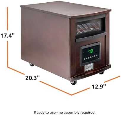 EZ-HEAT 1500W Cabinet Space Heater with Remote