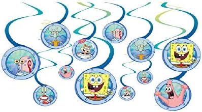 Amscan Spongebob Hanging Swirl Value Pack Party Decor
