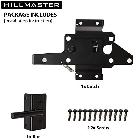 Heavy Duty Self-Locking Gate Latch with Black Finish 1