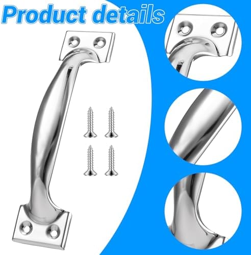 KALIONE 59 Inch Stainless Steel Gate Handle 2 Packs Silver