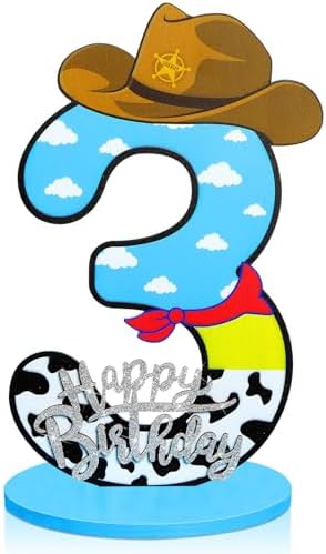 Vercraft Toy Birthday Wooden Number Sign 3rd Birthday Decor