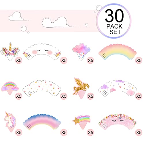Censen Unicorn Cupcake Toppers and Wrappers