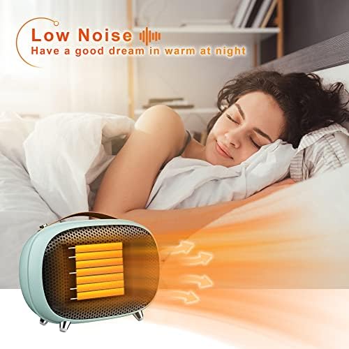 Vteilas 800W Electric Space Heater with 3 Modes and Safety Features