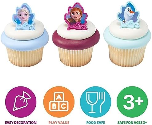 DecoPac Frozen II Cupcake Rings - 24 Pack