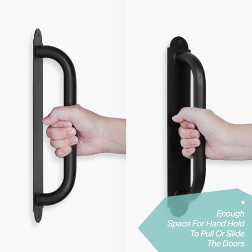 Purife 12 Black Gate Handles 2 Pack Heavy Duty