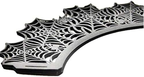 BinaryABC Halloween Spider Web Cupcake Wrappers 36Pcs