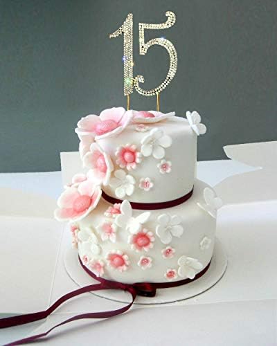 Scotamalone 15 Cake Topper Rhinestone Diamond Bling