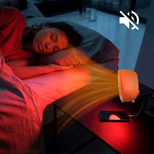Lmkeji 600W Fast Heating Desktop Heater - Orange