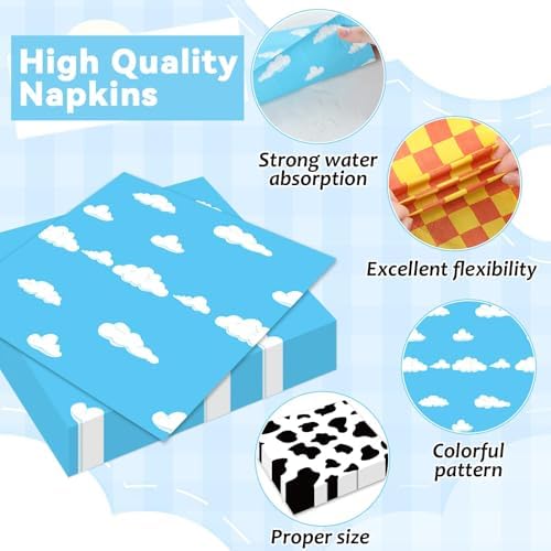 96PCS Cartoon Story Party Plates Napkins Set