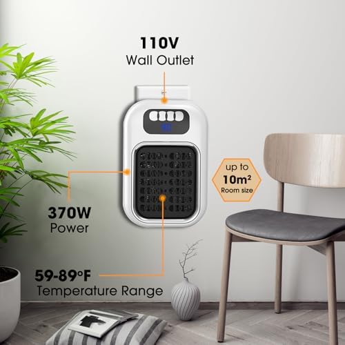 370W Fast Heating Space Heater with Timer