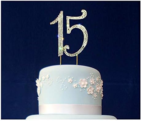 Scotamalone 15 Cake Topper Rhinestone Diamond Bling