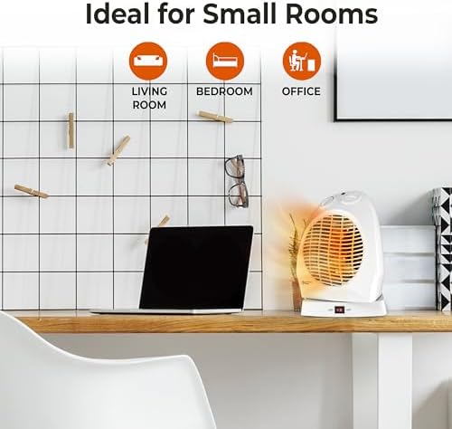 Comfort Zone Oscillating Heater with Thermostat and Fan-Forced Cooling