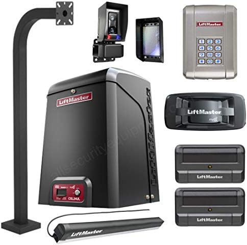 LiftMaster CSL24U Slide Gate Opener Kit with Battery Backup and 2 Remotes