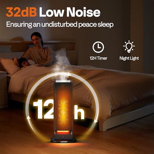 VIVOHOME Space Heater with Humidifier and Remote