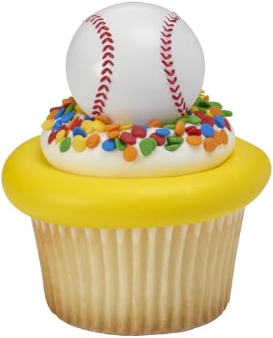 DecoPac 3D Baseball Cupcake Toppers - 24 Pack 1