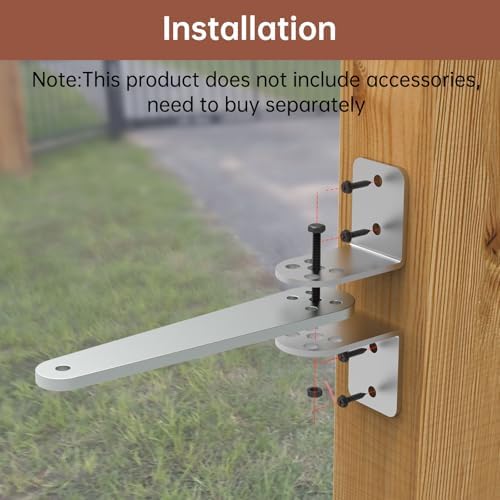 Push to Open Gate Bracket for Mighty Mule Automatic Gate Openers - Silver
