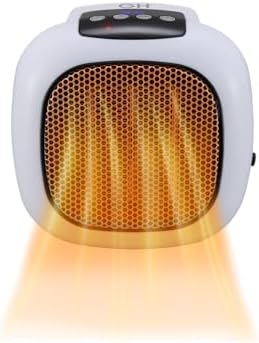 Good Housekeeping Digital Ceramic 750-Watt Space Heater with 2 Heat Settings White