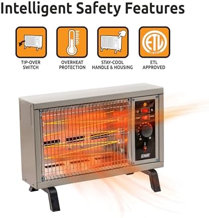 EZ-HEAT Portable Electric Space Heater with Adjustable Temperature