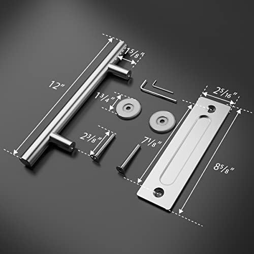 SMARTSTANDARD 12 Barn Door Handles 2PCS Heavy Duty