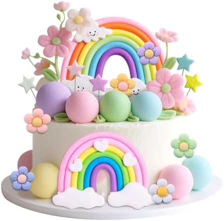 LAST HOE DOWN Rainbow Cake Toppers Boho Decor