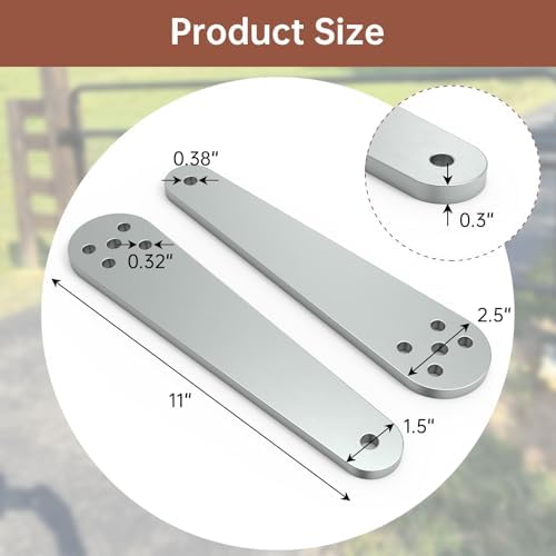 Push to Open Gate Bracket for Mighty Mule Automatic Gate Openers - Silver