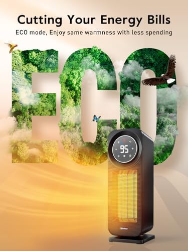 GiveBest Touch Panel Space Heater 1500W with Remote and Night Light