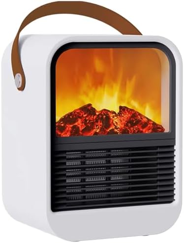 KORUA Small Space Heater Fan with Fire Simulation